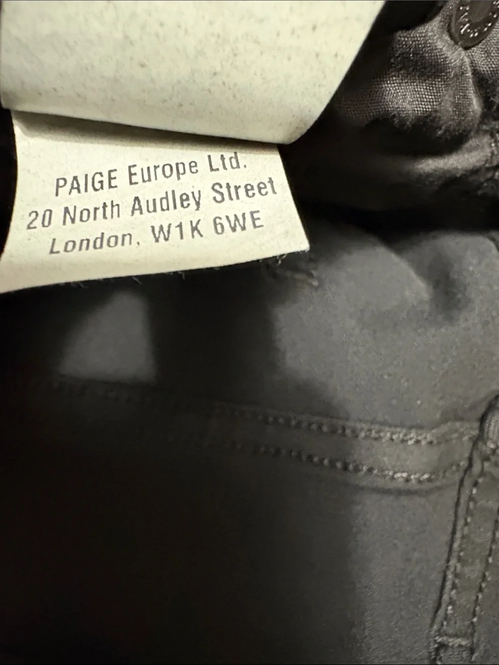 PAIGE Transcend Federal Slim Straight Jean Black Shadow Men Size 32 x 30 Stretch